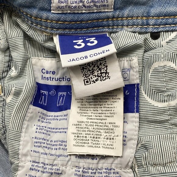 Jacob Cohen Luxury Denim Men’s Bard Fast Jeans Size 33 Blue - Picture 7 of 11